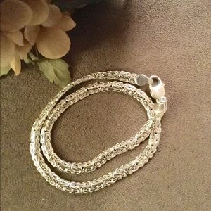 💕 Sterling Silver 16 inch Byzantine Necklace